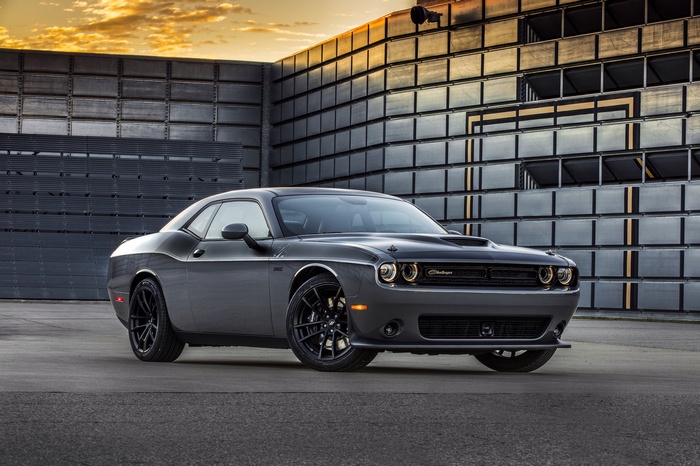 2017 Dodge Challenger TA parked in front of a building