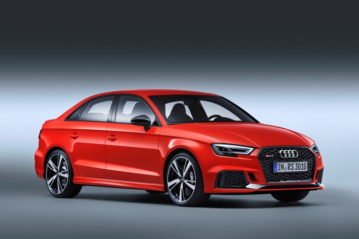 Red 2018 Audi RS3 Sedan