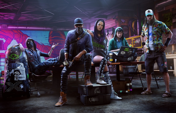 Watch Dogs 2 characters in a workshop
