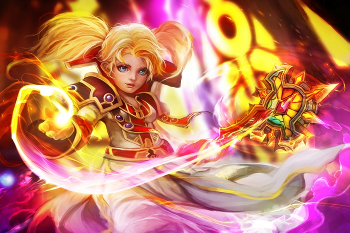 Gnome Priest from World of Warcraft casting a spell