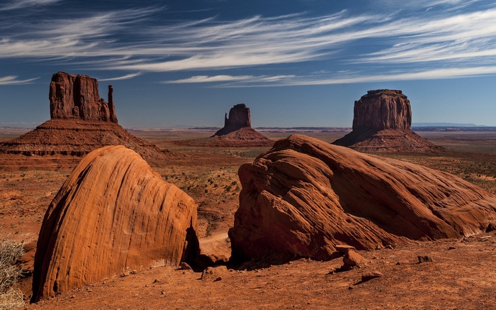 Monument Valley landscape with mesas and rock formations