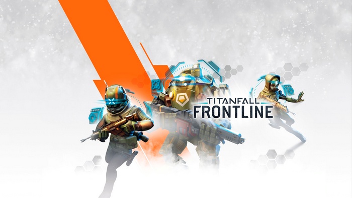 Titanfall Frontline game art with soldiers and titan
