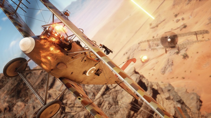 Battlefield 1 plane in Sinai Desert