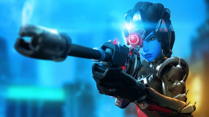Widowmaker from Overwatch with Noire Skin