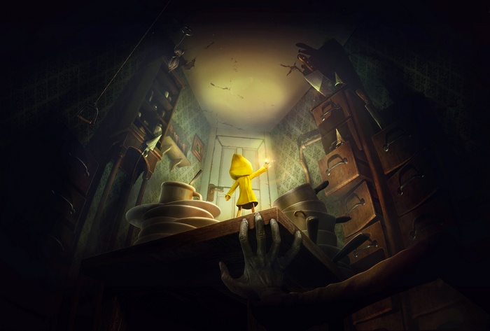 Six from Little Nightmares holding a lighter