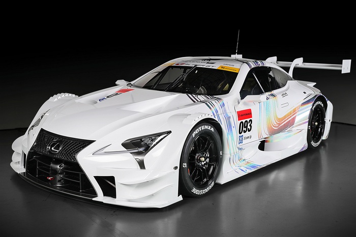 White Lexus LC 500 GT Race Car with Colorful Livery