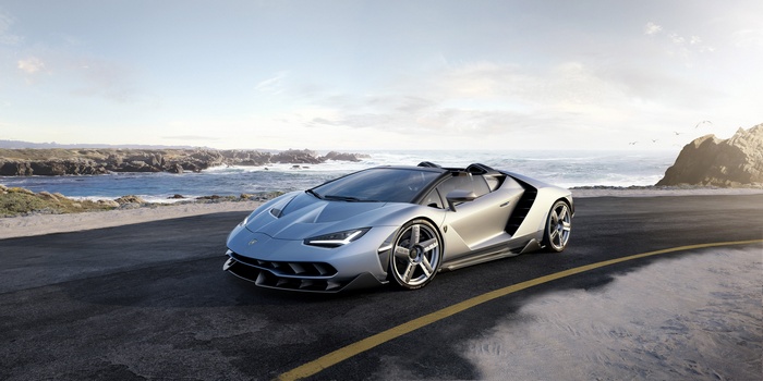 Lamborghini Centenario Roadster on a Coastal Road