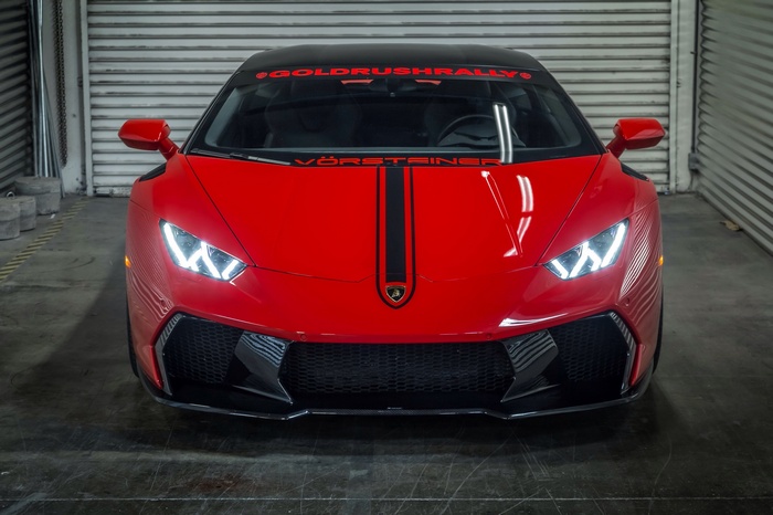 Red Lamborghini Huracan by Vorsteiner