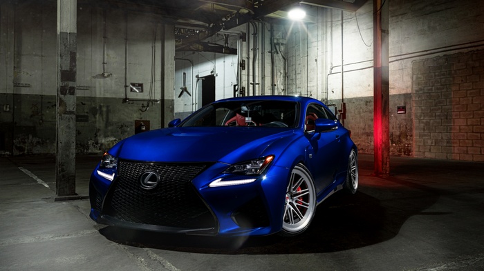 Blue Lexus RC F with Vossen Wheels