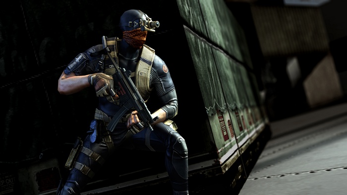 Soldier from CrossFire with night vision goggles