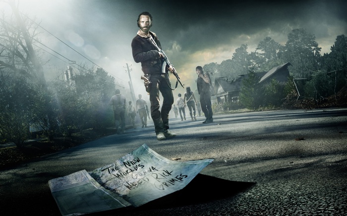 Rick Grimes and survivors in The Walking Dead
