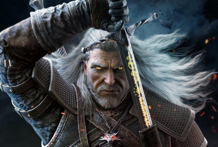 Fan art, Geralt of Rivia, The Witcher 3, Artwork
