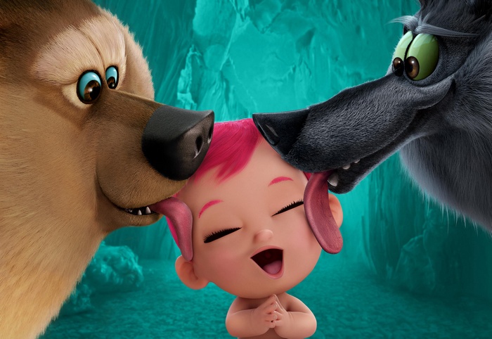 Baby with Wolf Pack from Storks 4K