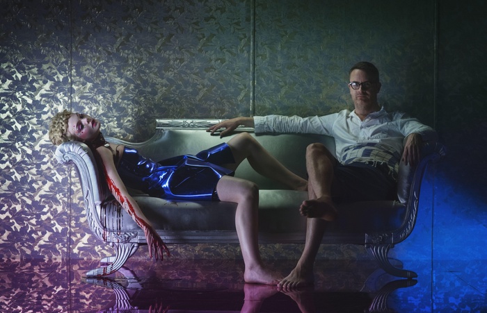 Elle Fanning and Nicolas Winding Refn in The Neon Demon