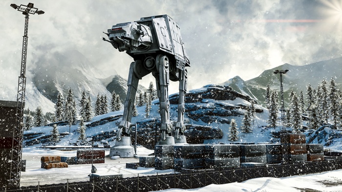 AT-AT Walker in a Star Wars Winter Landscape