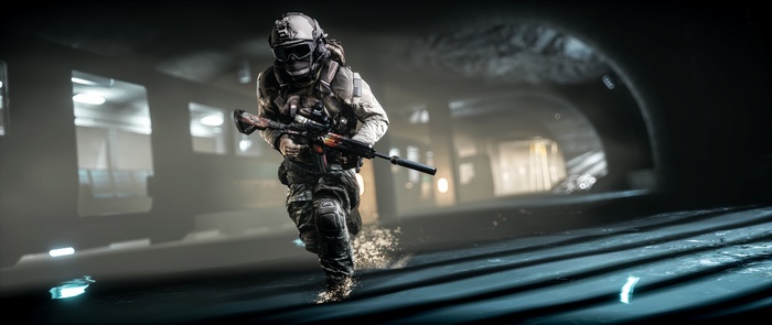 Soldier with Assault Rifle in Battlefield 4