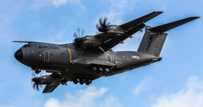 Airbus A400M Atlas transport aircraft in flight