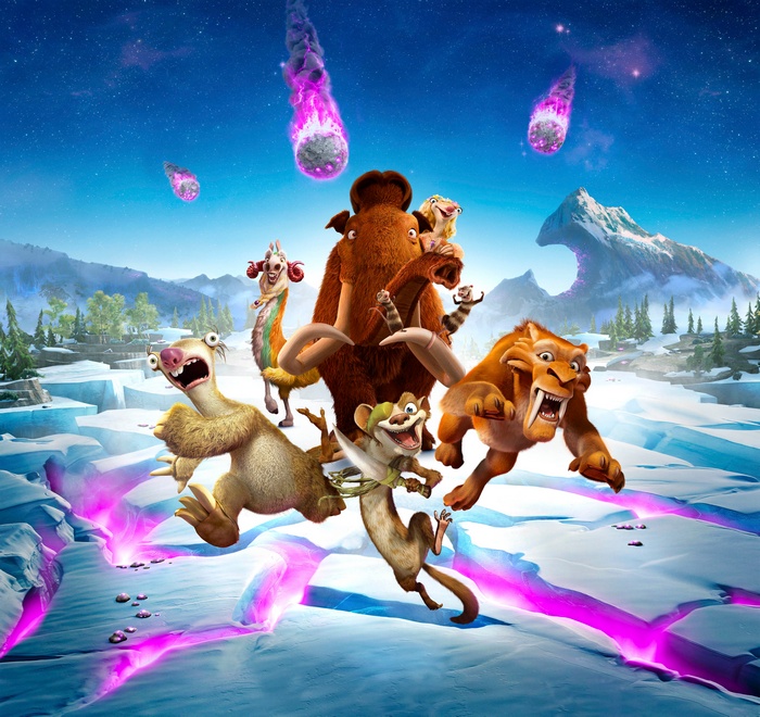 Ice Age Collision Course: Sid, Diego, Manny, Buck, and Shira