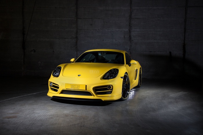 Yellow TechArt Porsche Cayman