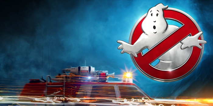 Ghostbusters Logo and Ecto-1 Car