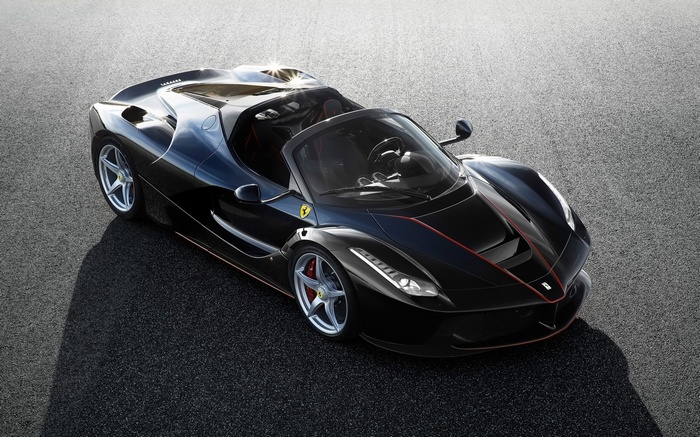 Black Ferrari LaFerrari Spider Convertible