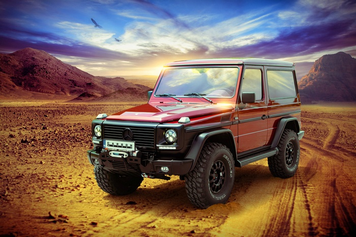 Mercedes-Benz G-Class SUV in a Desert Landscape
