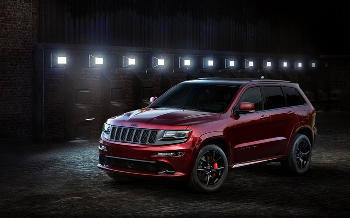 Red Jeep Grand Cherokee SRT Night