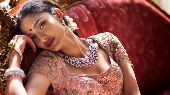 Bride in Traditional Indian Wedding Attire