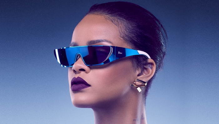 Rihanna wearing Dior sunglasses