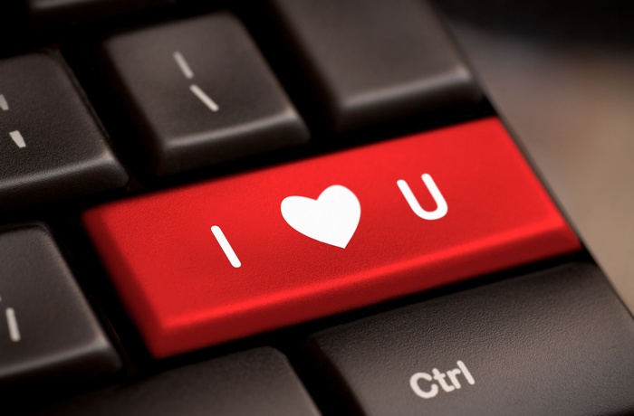 4K I Love You Keyboard Key
