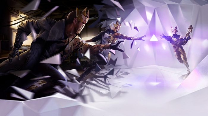 Adam Jensen and other characters from Deus Ex: Mankind Divided