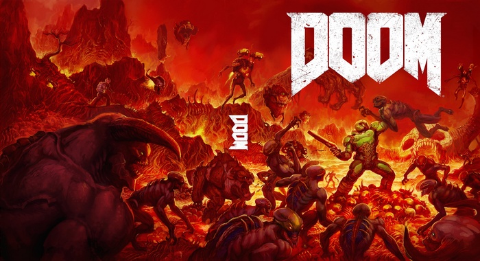 Doom 2016 Game Cover Art