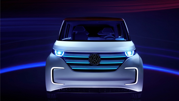 Volkswagen BUDD-e concept electric car 4K