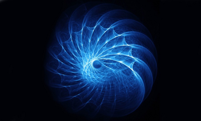 Blue Fractal Pattern 4K