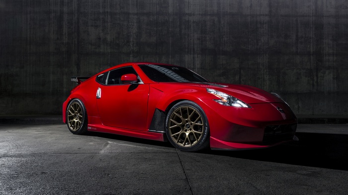 Red Nissan 370Z Nismo Sports Car