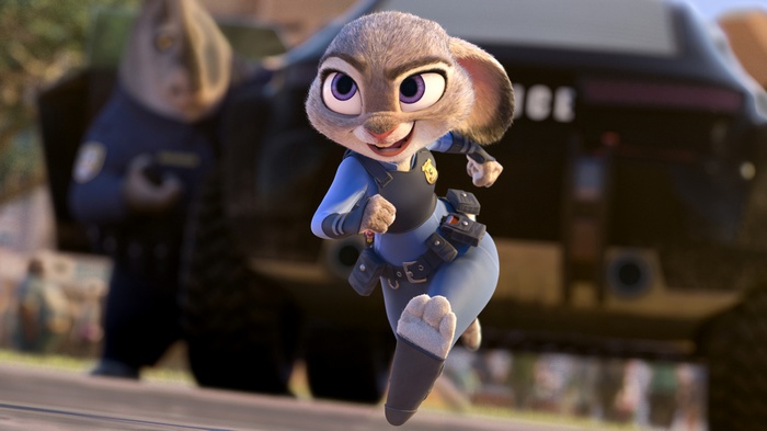Judy Hopps from Zootopia running