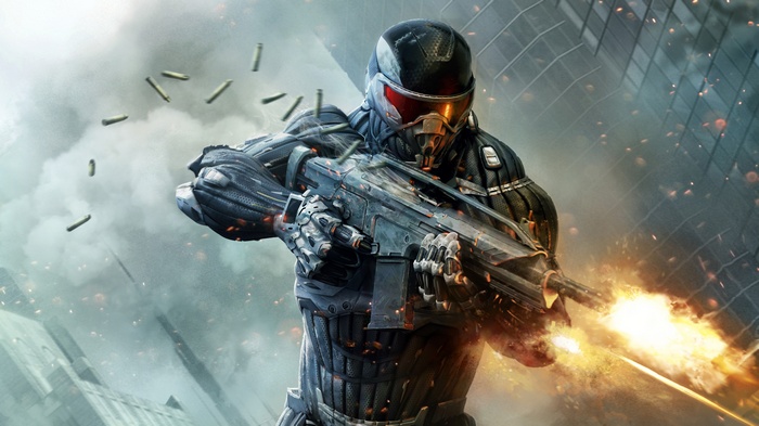 Soldier in Nanosuit firing weapon in Crysis 3 4K