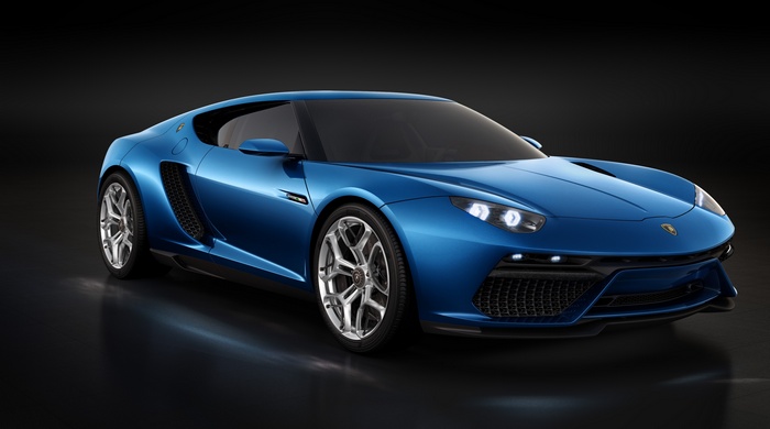 Blue Lamborghini Asterion concept car