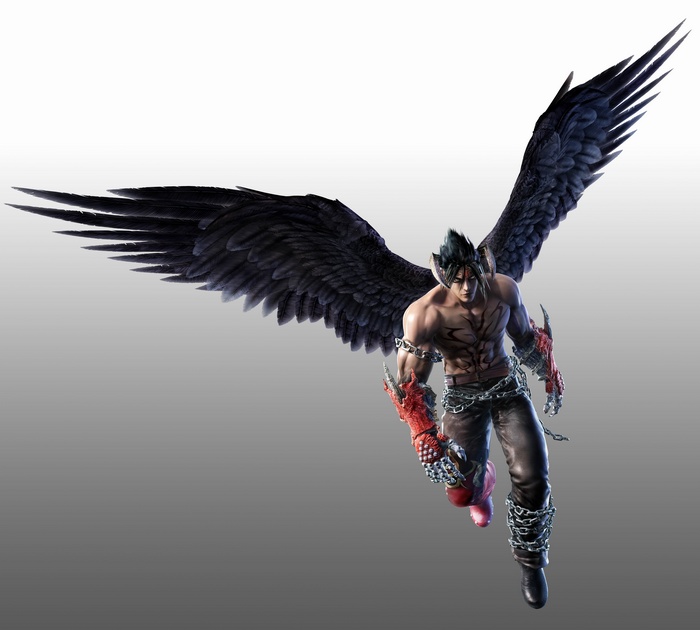 4K Devil Jin from Tekken with Black Wings