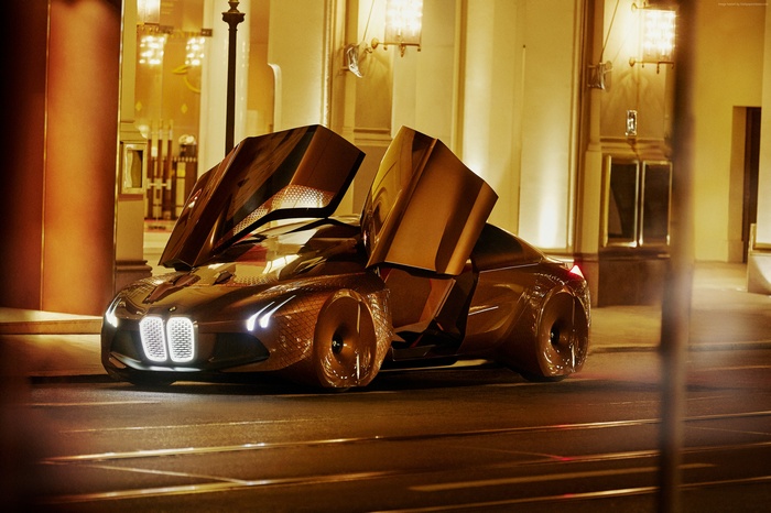 BMW Vision Next 100 concept car with doors open