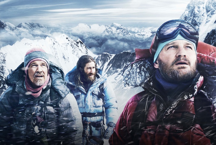Everest climbers in a snowstorm