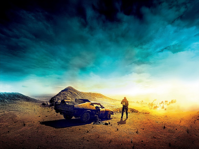 Max Rockatansky from Mad Max: Fury Road in a desert landscape