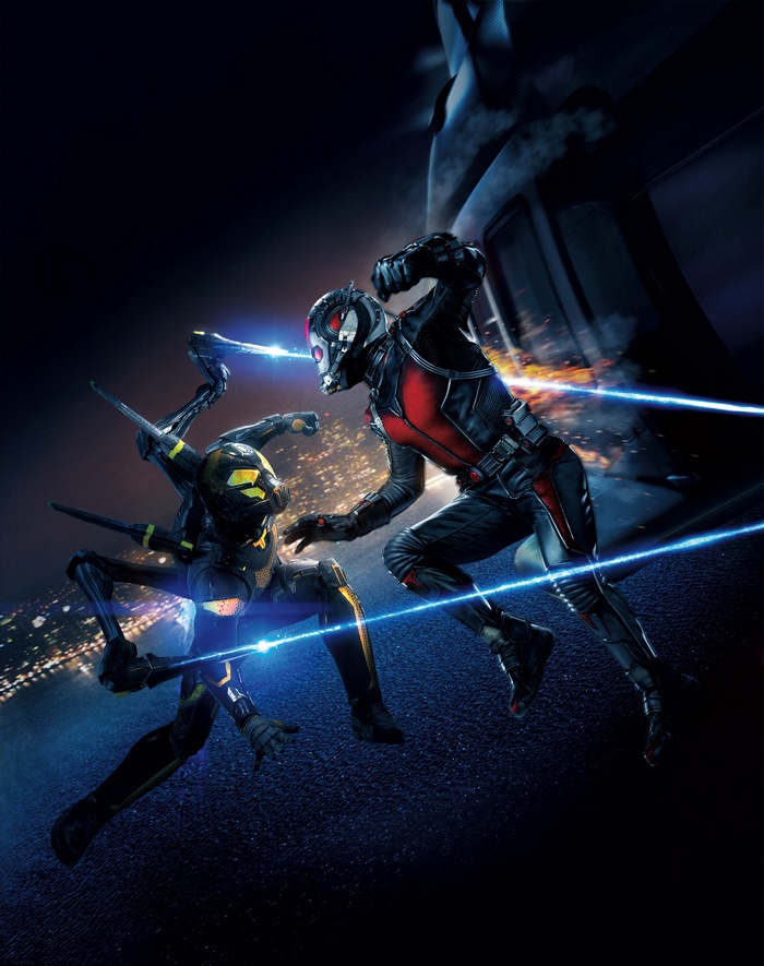 Ant-Man and Wasp fighting Yellowjacket
