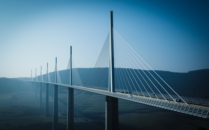 Millau Viaduct cable-stayed bridge in France