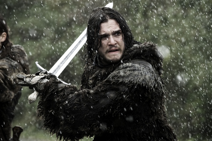 Jon Snow from Game of Thrones in the snow