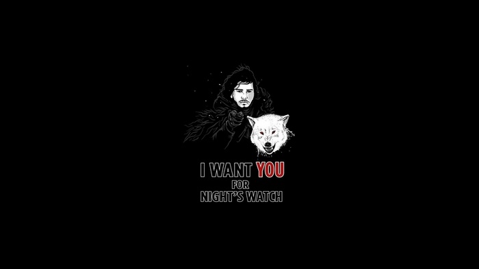 Jon Snow and Ghost from Game of Thrones
