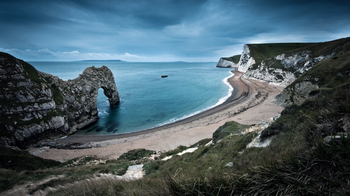 Durdle Door Arch and Beach, Dorset, England