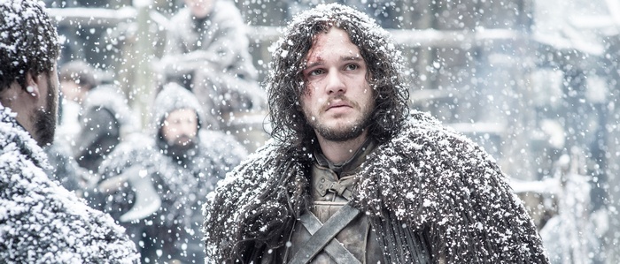 Jon Snow from Game of Thrones in the snow