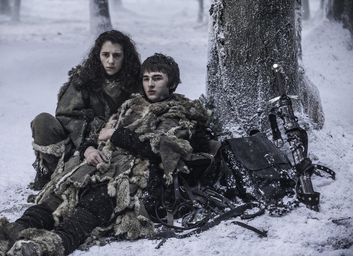 Bran Stark and Meera Reed in the snow