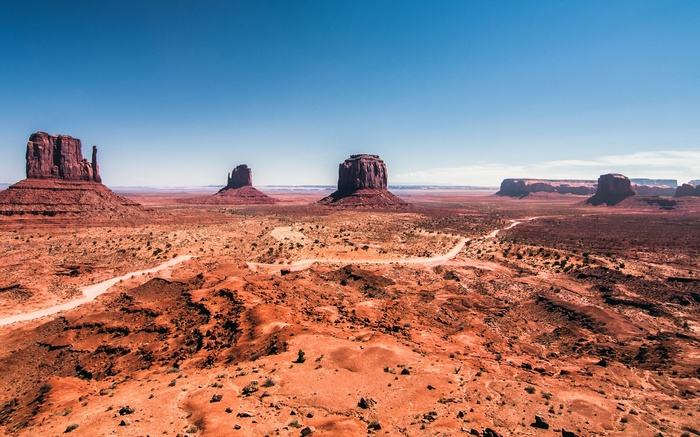 Monument Valley with Mittens and Merrick Buttes
